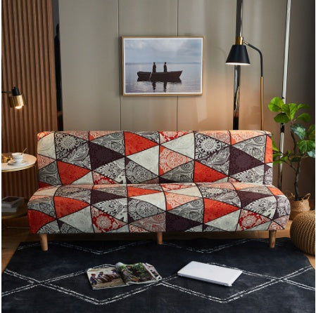 Housse de canapé-lit pliable sans accoudoirs extensible tout compris