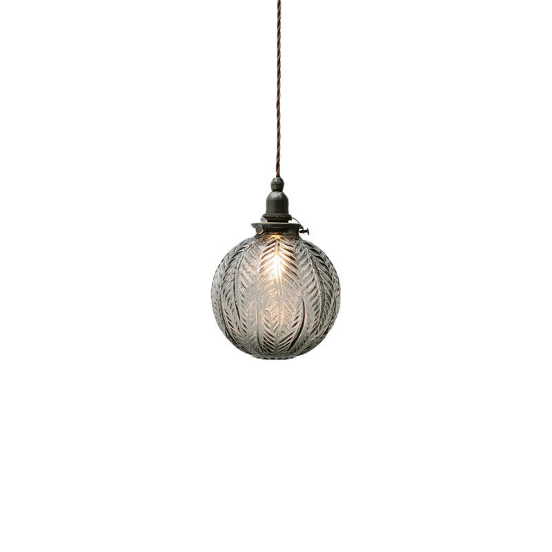 Vintage Glass Small Droplight Cafe Living Room LED Shop Dining-room Lamp