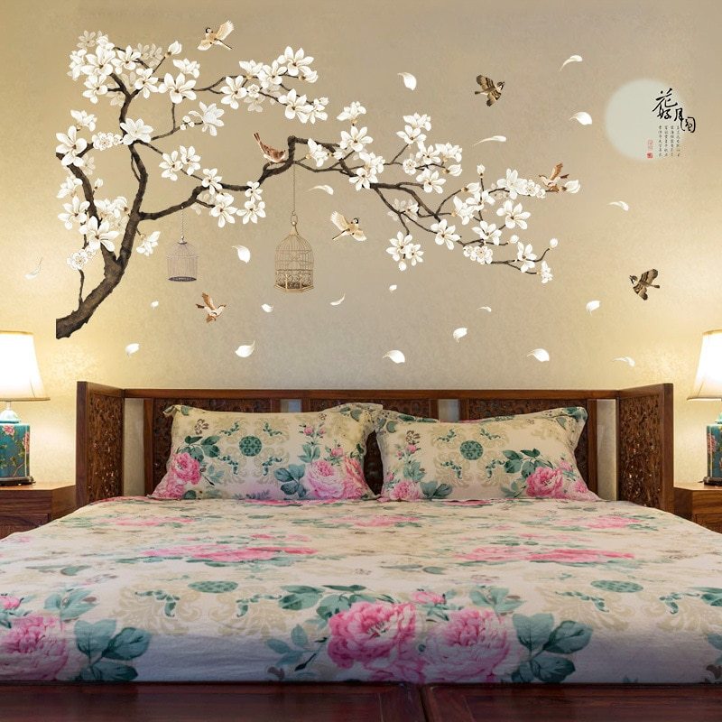 187 128cm Large Size Wall Applique Bird Decoration Wallpaper
