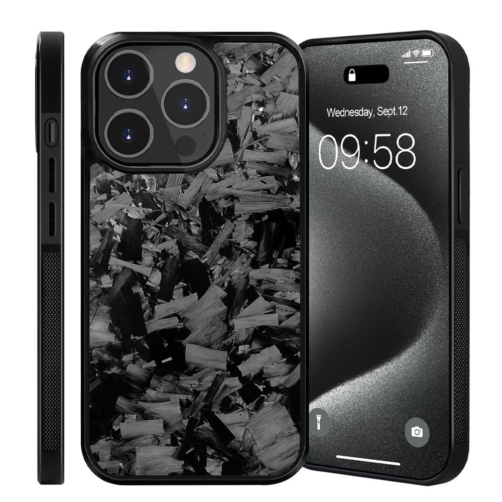 Étui de téléphone magnétique en fibre de carbone adapté