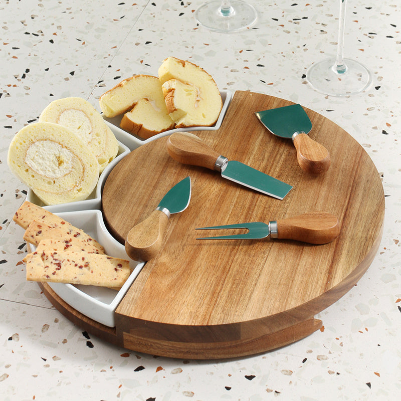 Ensemble Couteau en céramique, fourchette et planche à fromage pour cuisine