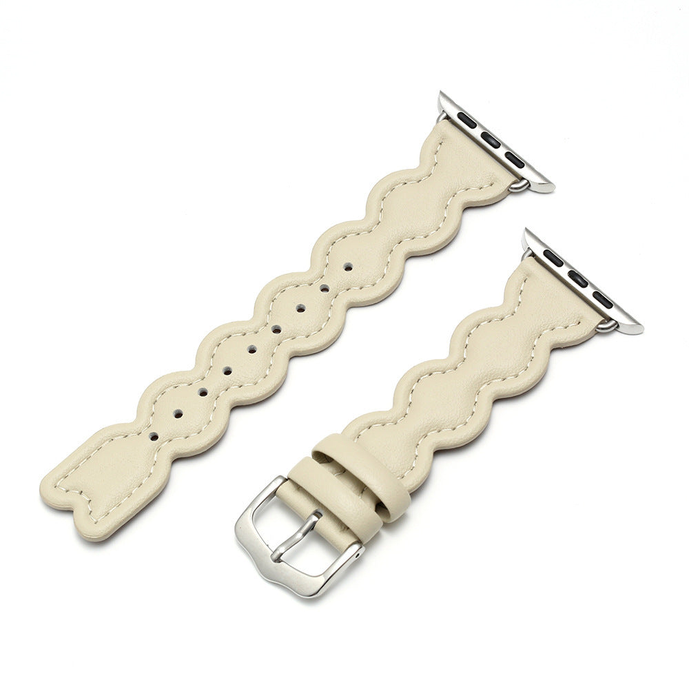 Bracelet en cuir à petite ondulation parfumée