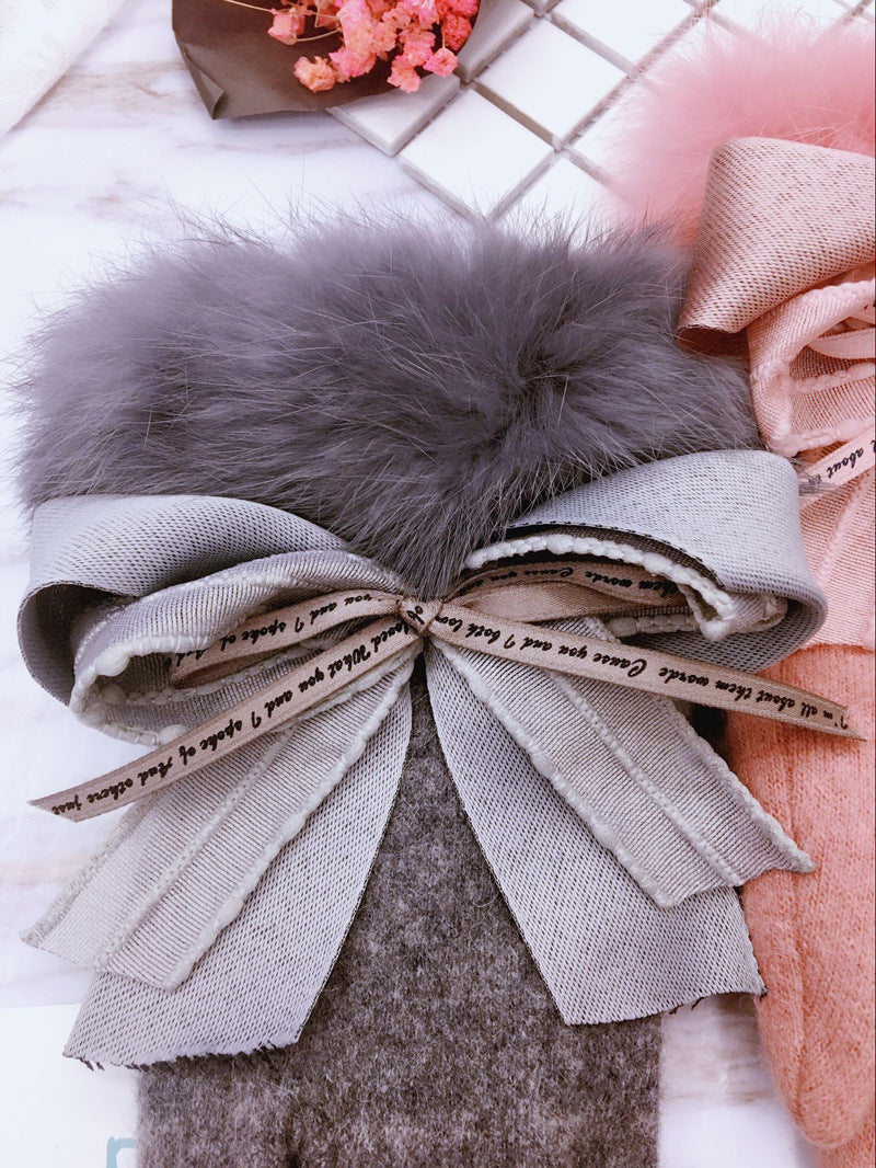 Cute Warm Touch Screen Thickened Warm Finger Gloves