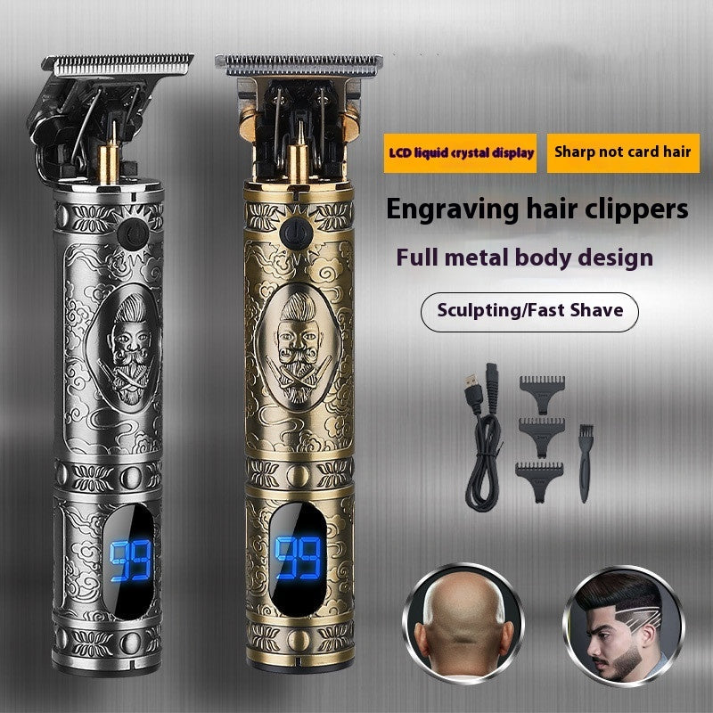 T9 Buddha Head Dragon And Phoenix Hair Clipper Electric Clipper Oil Head