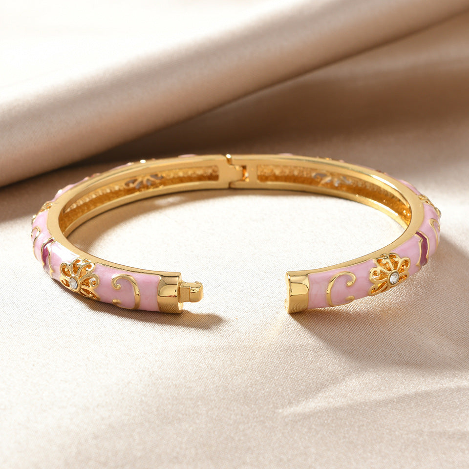 Bracelet fantaisie en émail pour femme