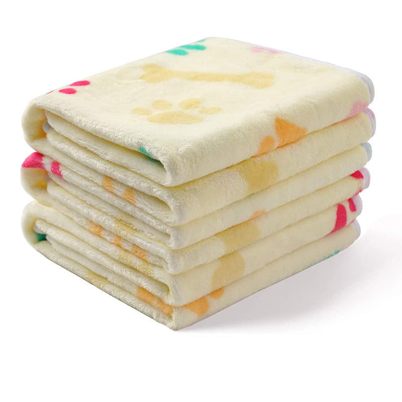 Couverture pour animaux de compagnie Couverture chaude pour chien et chat Motifs confettis, os et pattes de chien