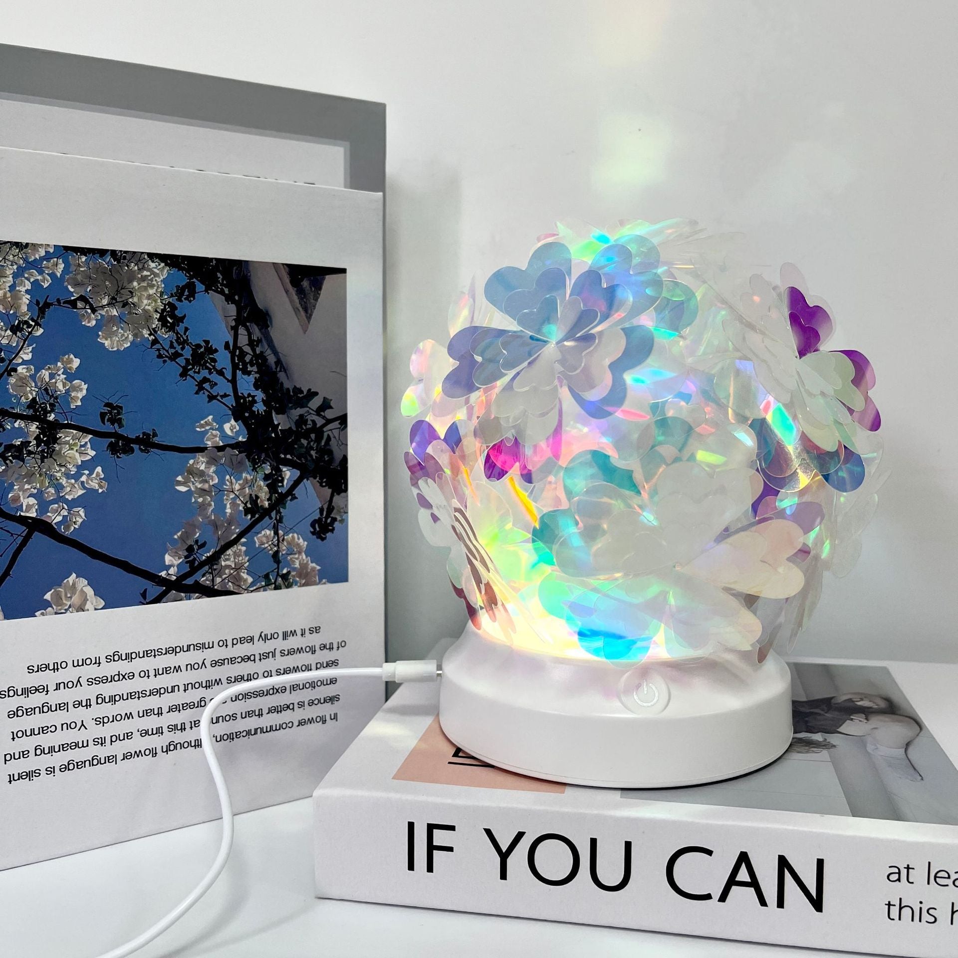 Veilleuse de chevet de chambre à coucher, colorée, avec changement de couleur, petites lumières du Nord