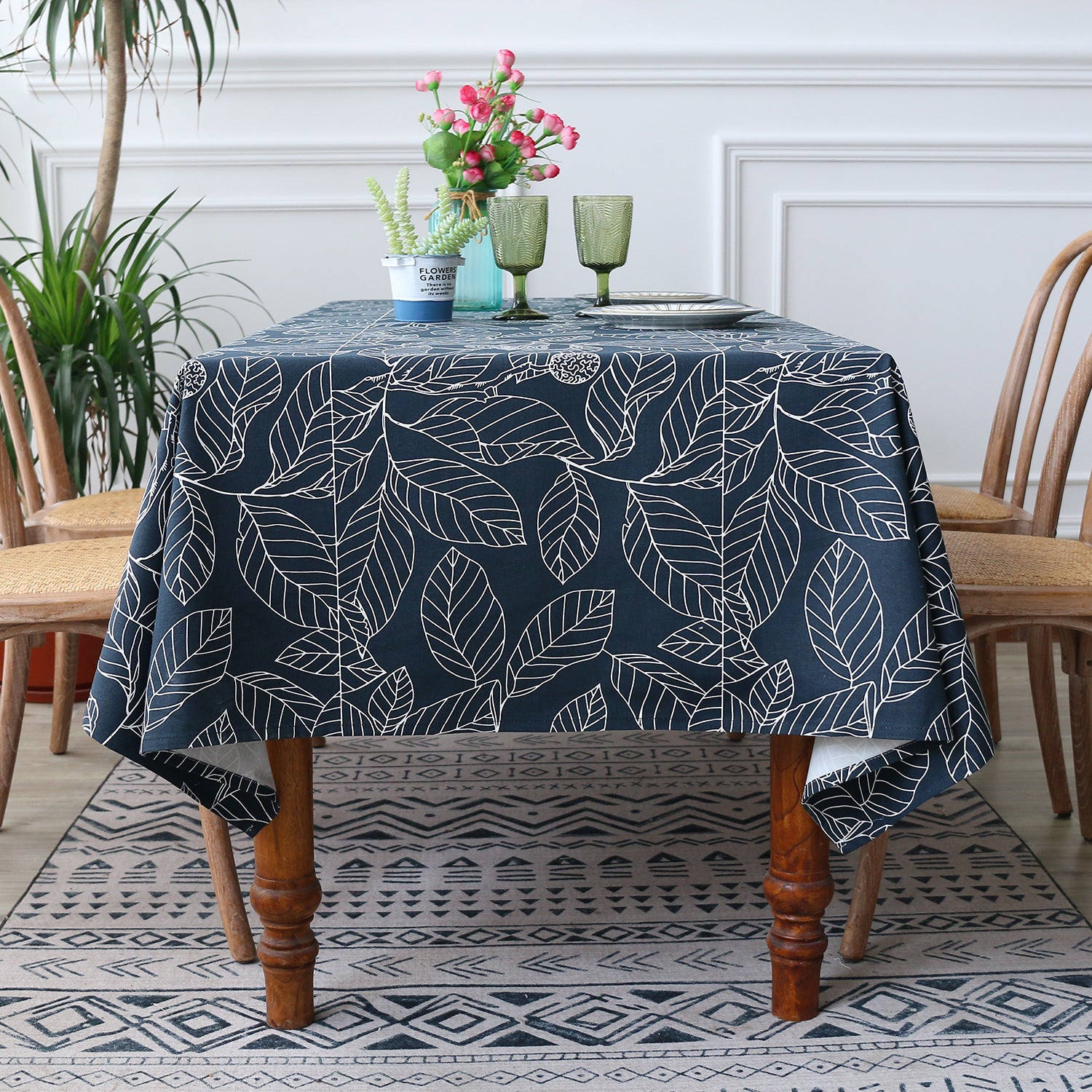 Nappe de table basse imprimée simple Nappe de salle à manger