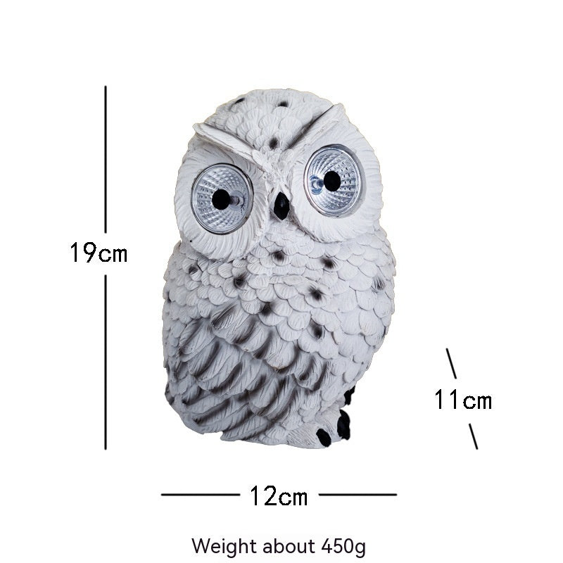 Solar Resin Owl Decorative Products LED Lights Creative Outdoor Courtyard Decoration Gifts