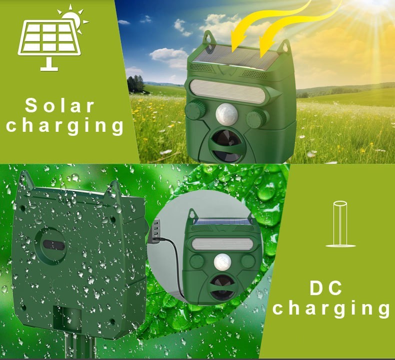 Solar Powered Animal Repellent Ultrasonic