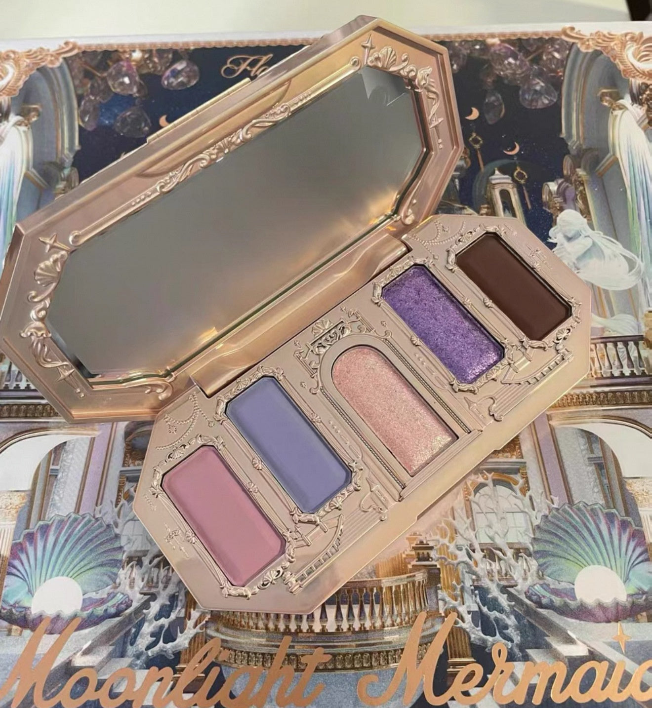 Flower Know Eye Shadow Pure Desire Style Plain Face Highlight Contour Compact