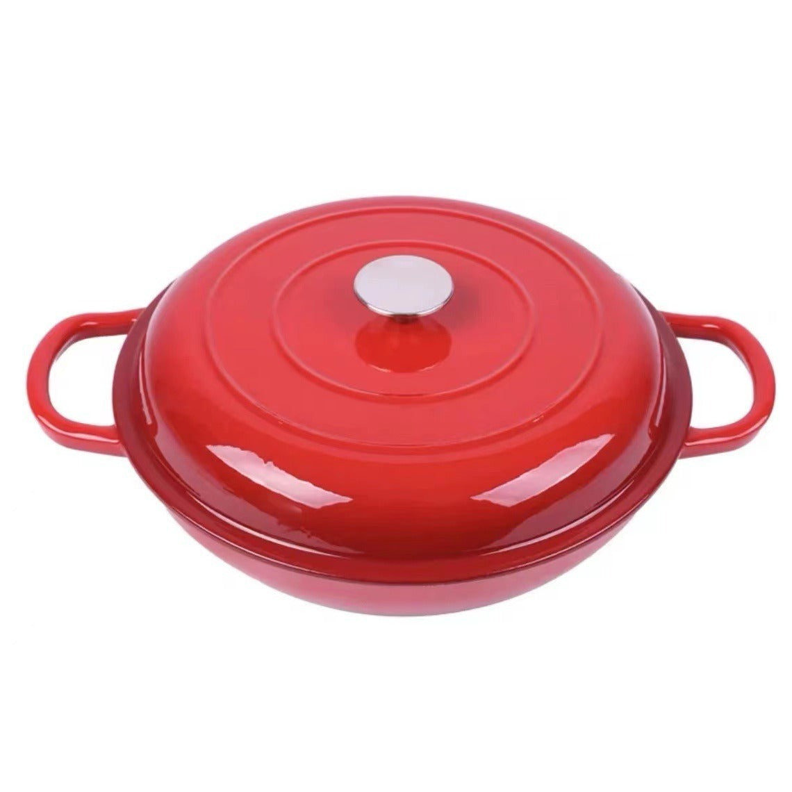 Household Multi-functional Cast Iron Enamel Seafood Pot 30cm Enamel Stew Pot