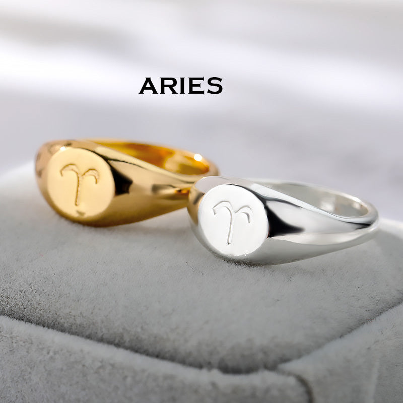 Male And Female Twelve Constellations One Ring