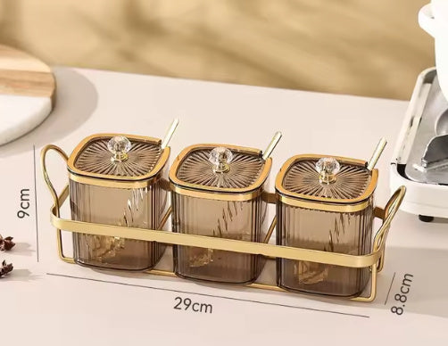 Boîte à assaisonnements tendance pour rangement domestique
