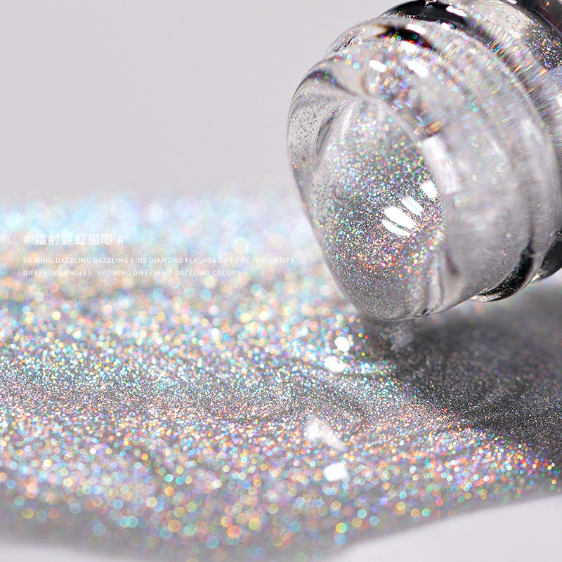 Vernis à ongles œil de chat laser coloré