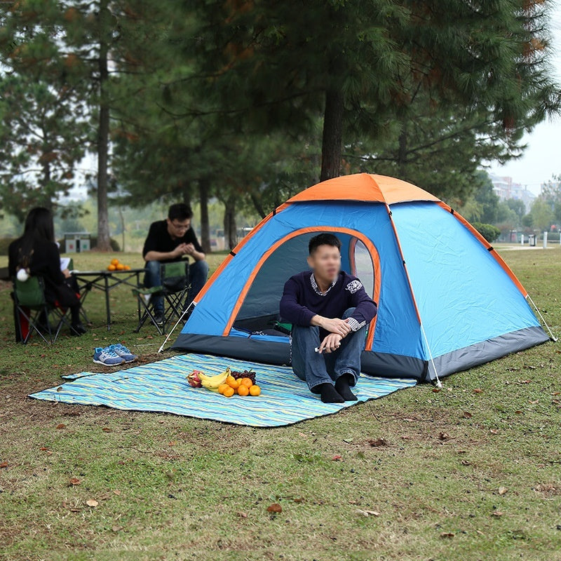 Tente de camping automatique double porte multi-personnes