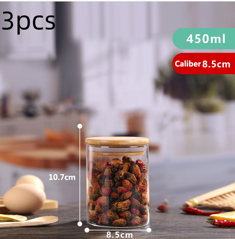High Borosilicate Glass Sealed Jar Transparent Household