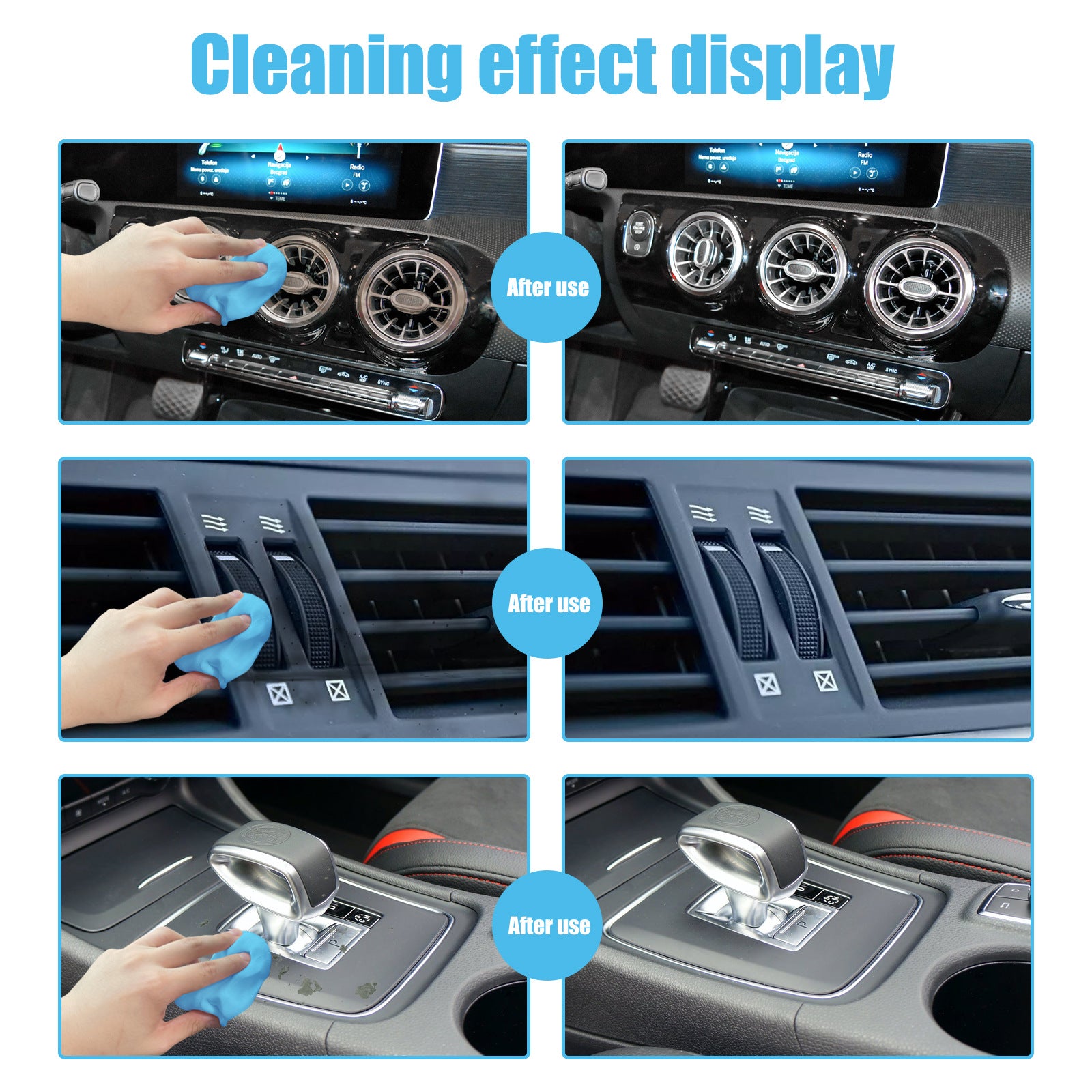 Nettoyage de l'habitacle de voiture, élimination de la poussière des interstices, boue de nettoyage multifonctionnelle