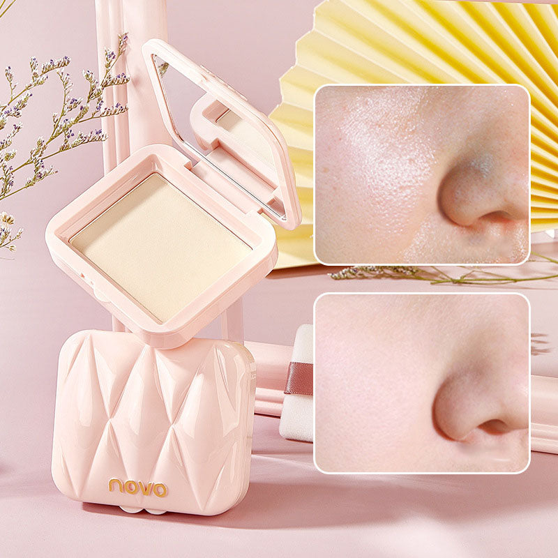 Poudre compacte douce au miel, contrôle du sébum, maquillage correcteur, imperméable et anti-transpiration