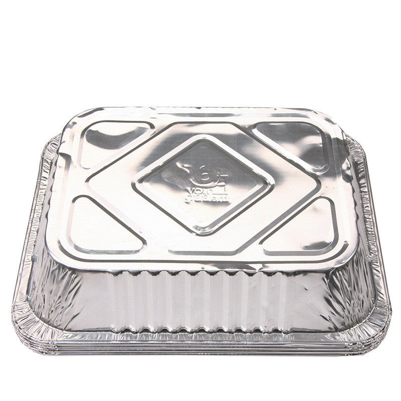 Bandeja de aluminio para hornear rectangular desechable para uso doméstico