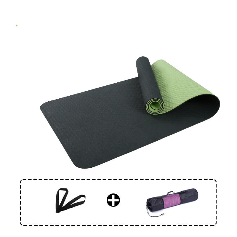 Two-color Yoga Mat Thickened Non-slip No Odor Professional Fitness For Beginners