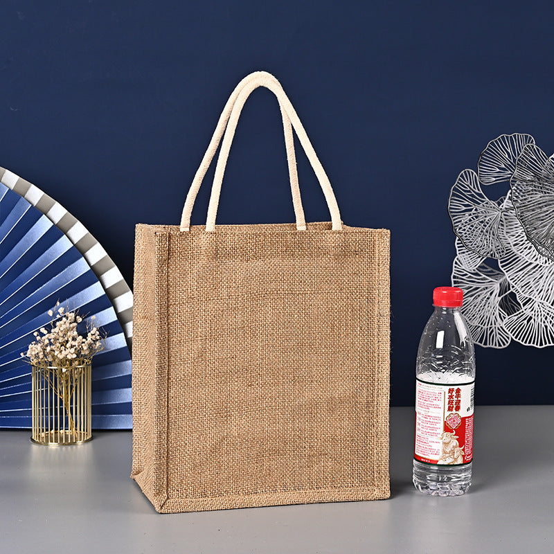 Large Capacity Vintage Tote Shopping Jute Bag