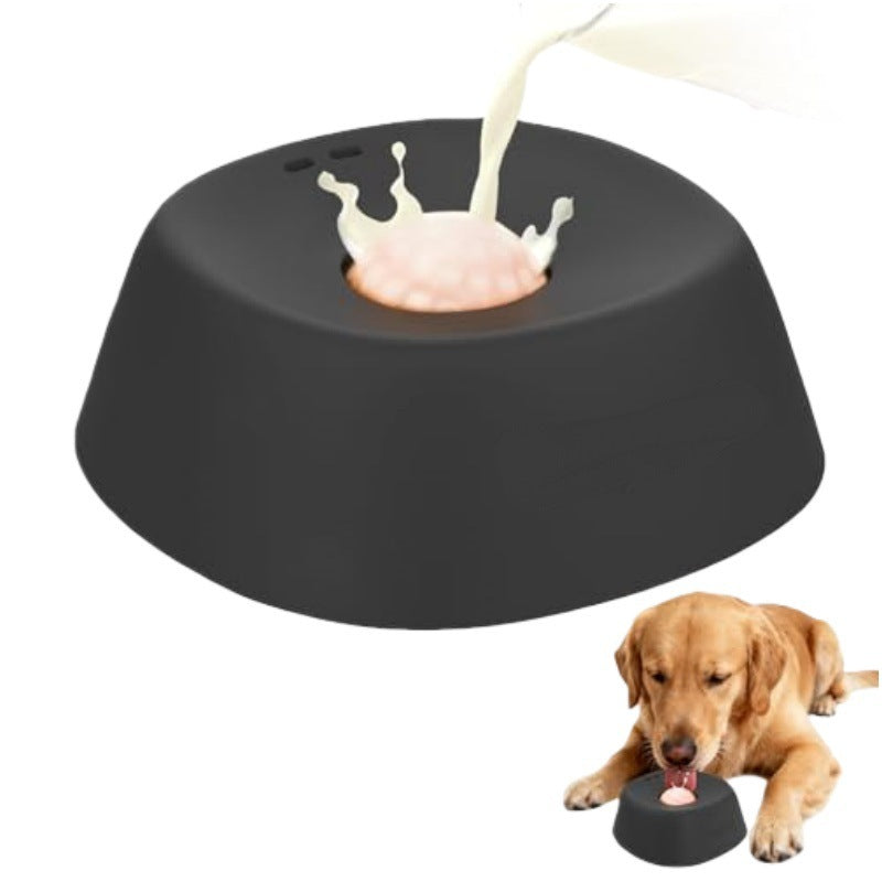 Gamelle anti-glisse sphérique pour animaux de compagnie, gamelle anti-étouffement pour chiens, jouet à lécher pour friandises liquides, bouillon d'os, yaourt
