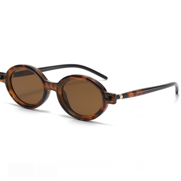 Lunettes de soleil ovales rétro artistiques charmantes modernes anti-lumière bleue