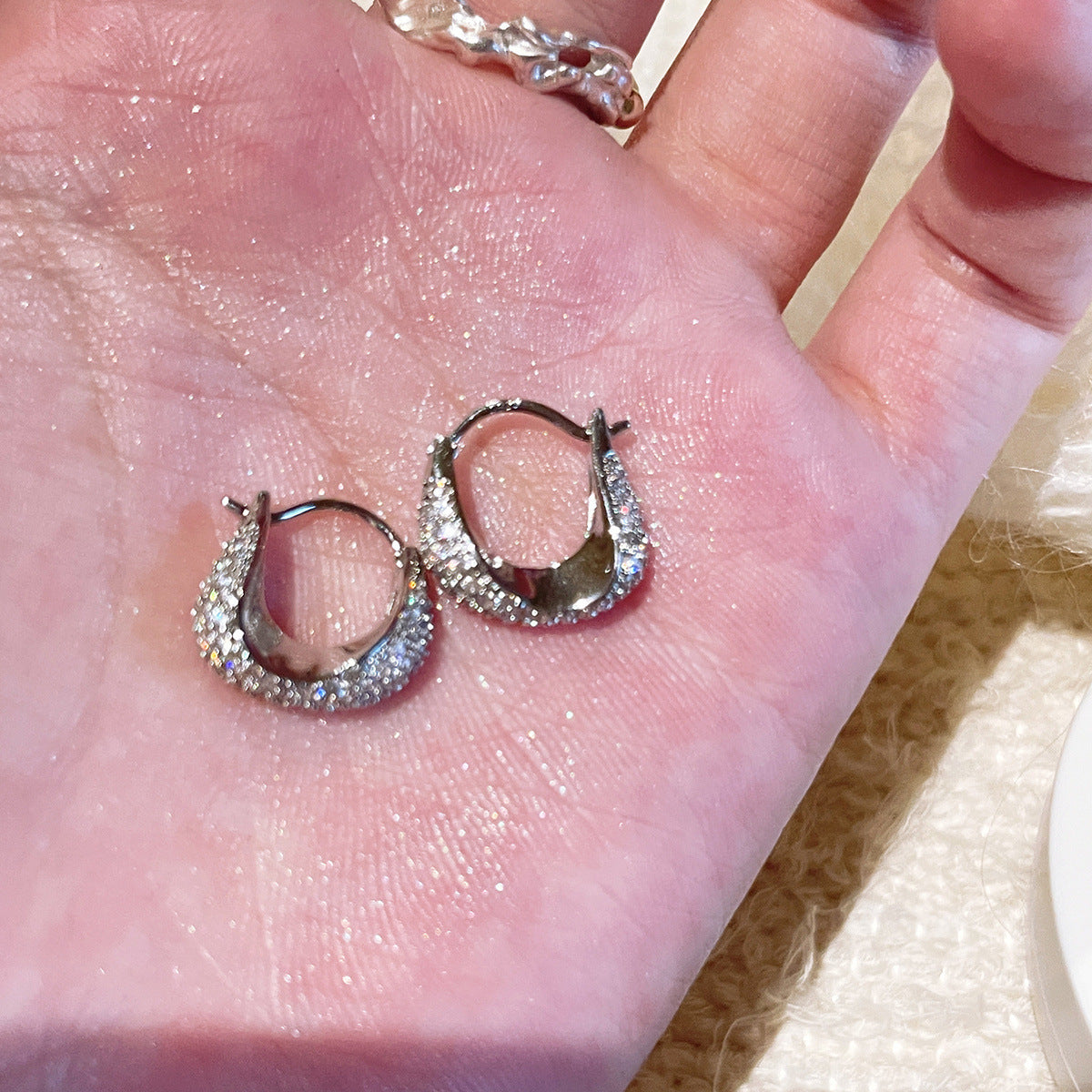 925 Silver Needle High-grade Zircon Earrings For Women