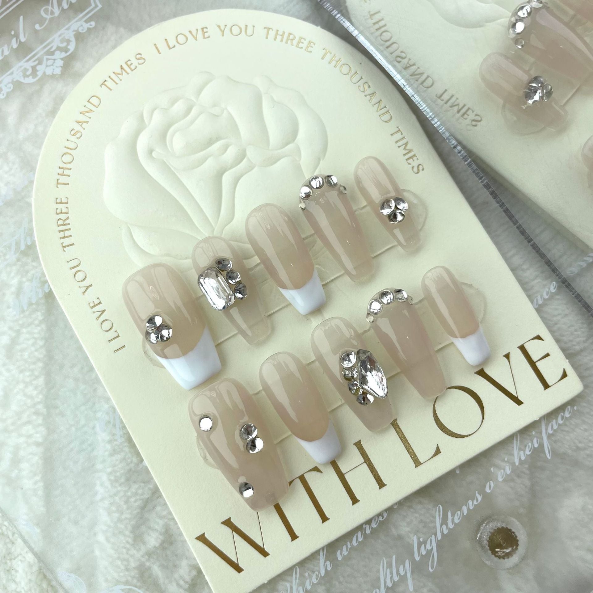 Autocollants faits main Faux ongles Patch à ongles amovible