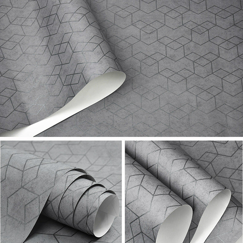 Papier Peint Géométrique Moderne Minimaliste Rayé Non-Tissé Chambre Salon