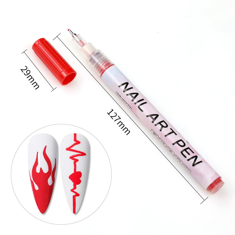 Stylo Peinture Pigment Acrylique pour Ongles Câble de Modélisation DIY