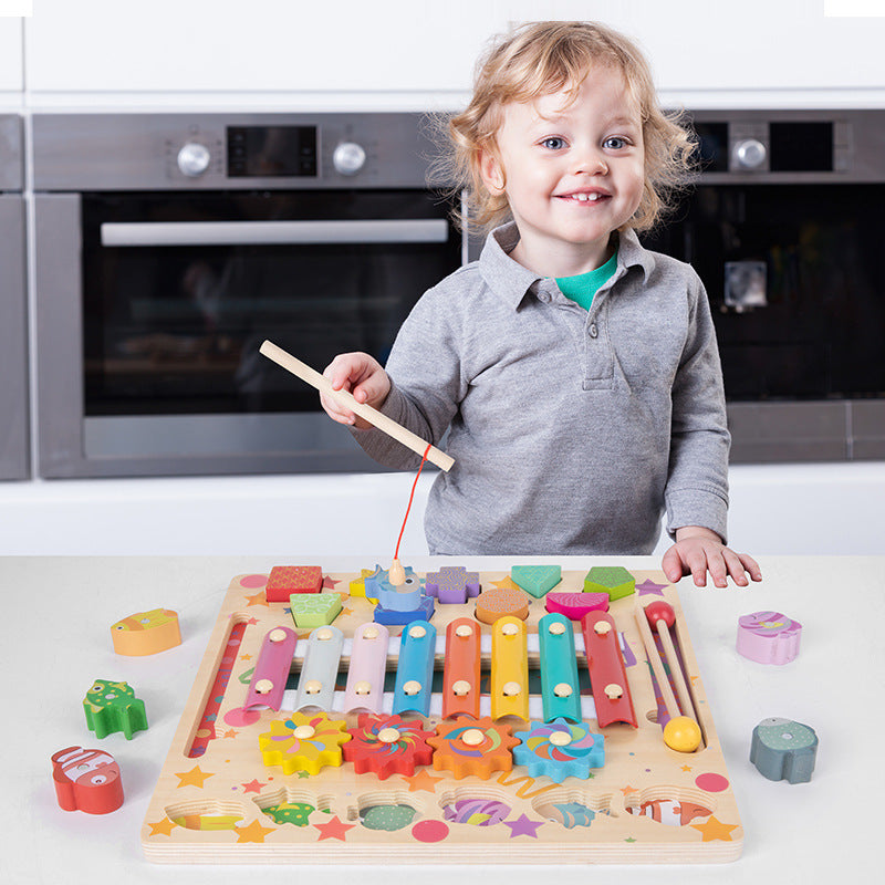 Accessoires de tableau d'activités bébé DIY Fruits Jeux Jouets en bois
