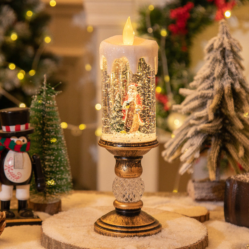 Décorations de Noël Scène lumineuse à bougie