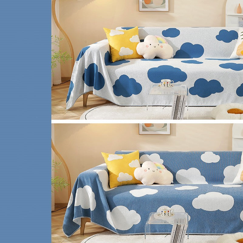 Net Celebrity Simple Sand Hair Towel Anti Cat Scratch Sofa Cover Cover Universal All-inclusive