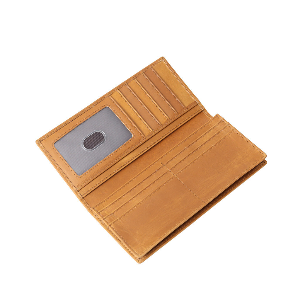 Pure First Layer Cowhide Retro Wallet