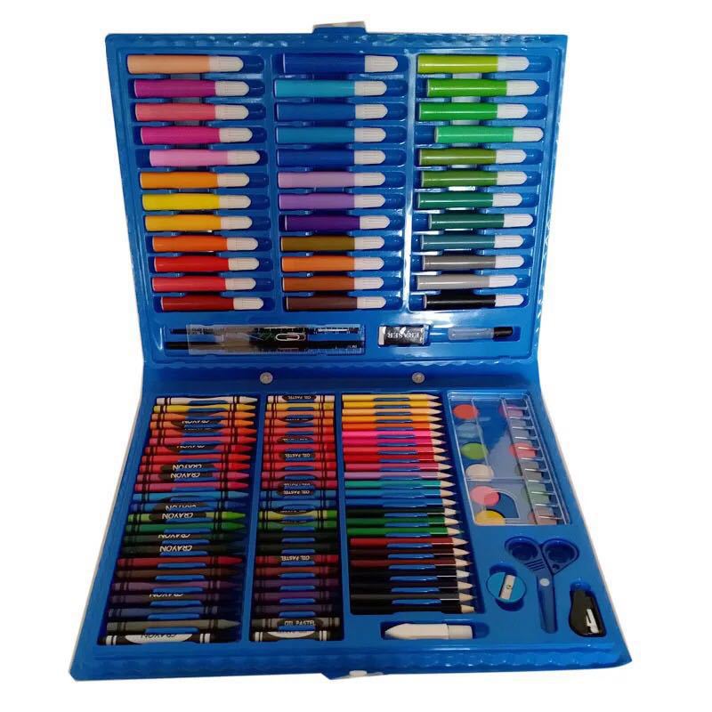 Ensemble de 150 crayons de couleur et stylos aquarelle pour la peinture – Coffret cadeau