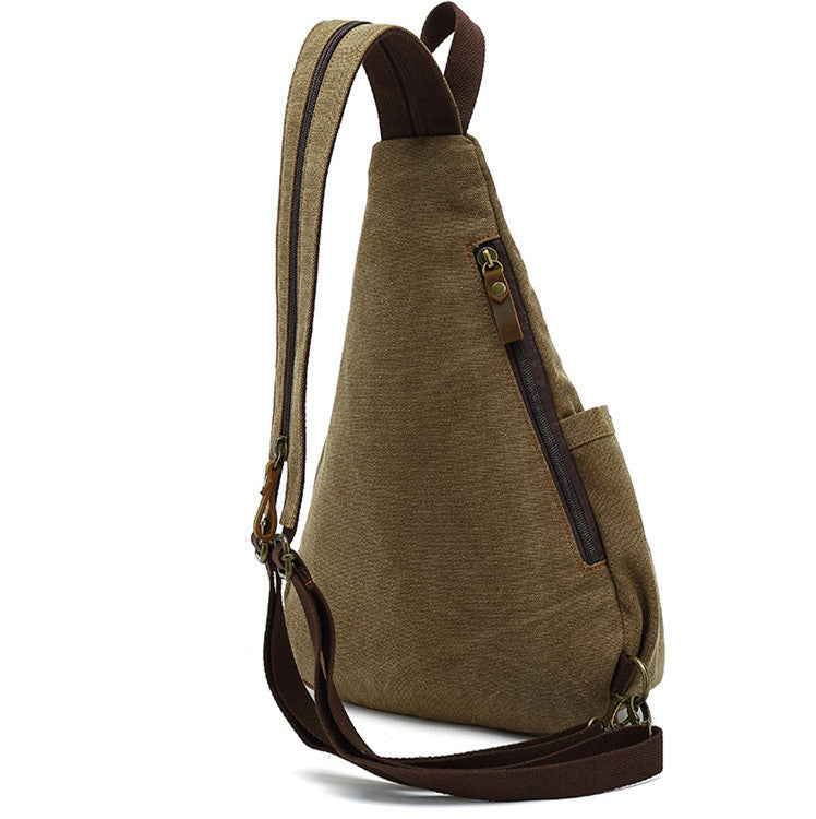 Sac de Poitrine en Toile pour Homme Grande Capacité Loisirs