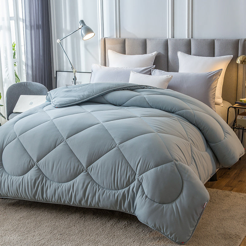 Housse de couette en duvet velouté, douce pour la peau, brodée, style simple