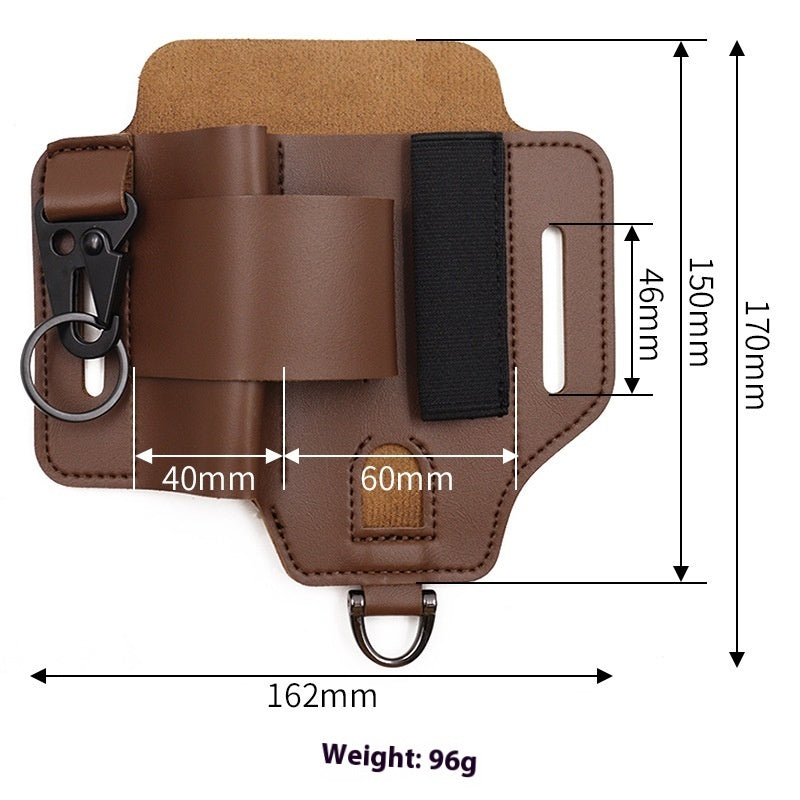 Étui en cuir pour outil tactique EDC Sac de taille de survie sur le terrain