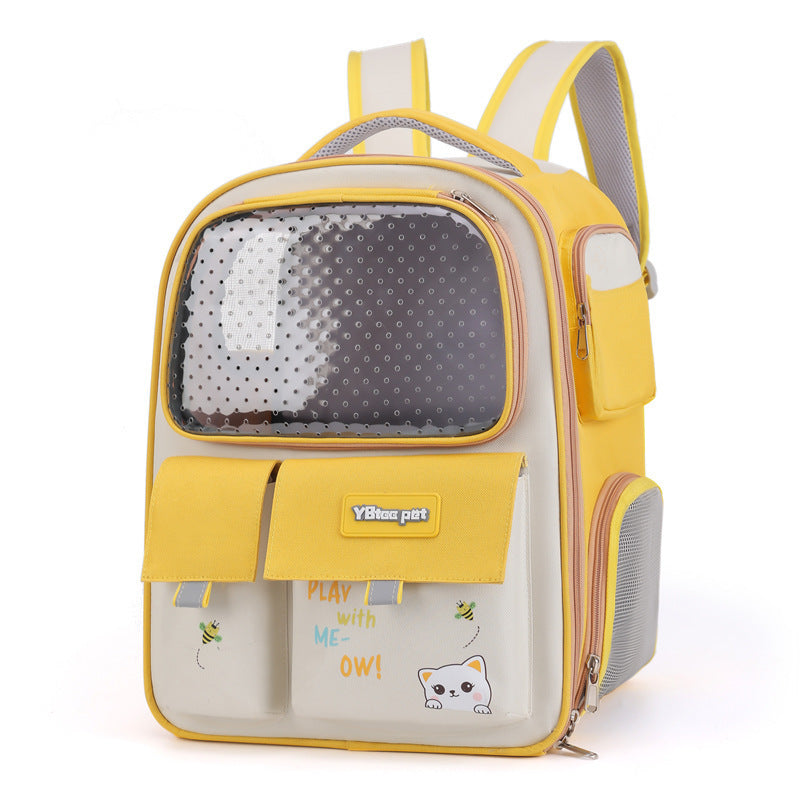 Sac de Transport Grand Format pour Chat Respirant et Tendance