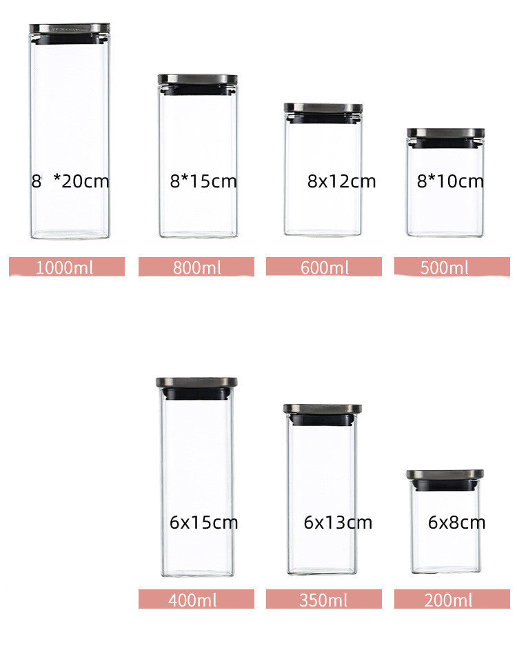 Spot Sealed Storage Tank High Borosilicate Glass Tea Seasoning Jar Dried Fruit Milk Powder Jar Kitchen Supplies Can Be Customized