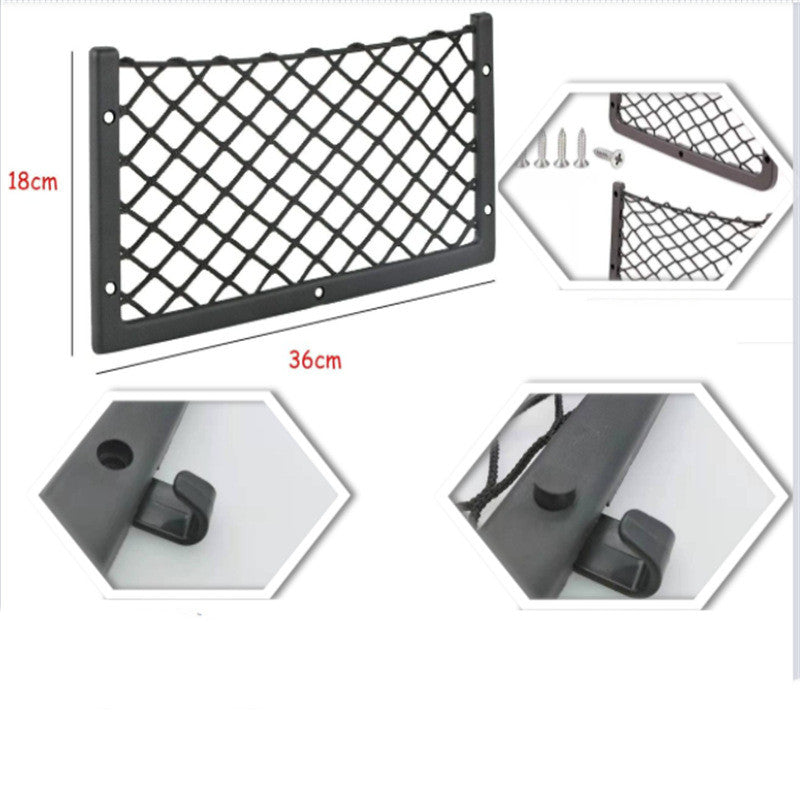 Plastic Frame Car Trunk Side Storage Mesh Bag