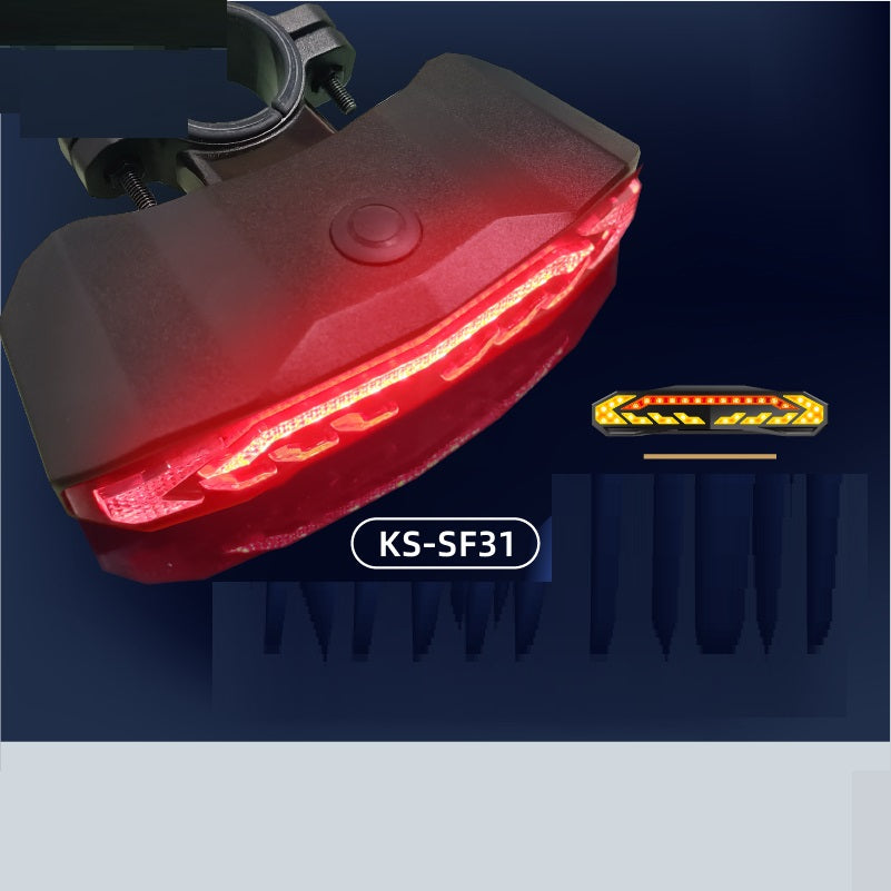 Intelligent Brake Bicycle Mountain Bike Steering Tail Light