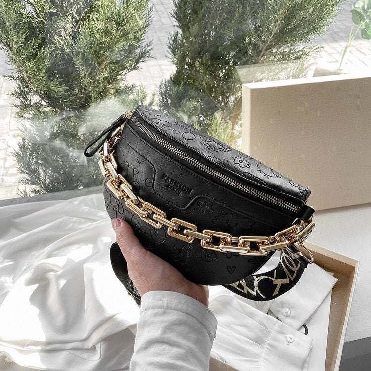 Sac de poitrine bandoulière large pour femme
