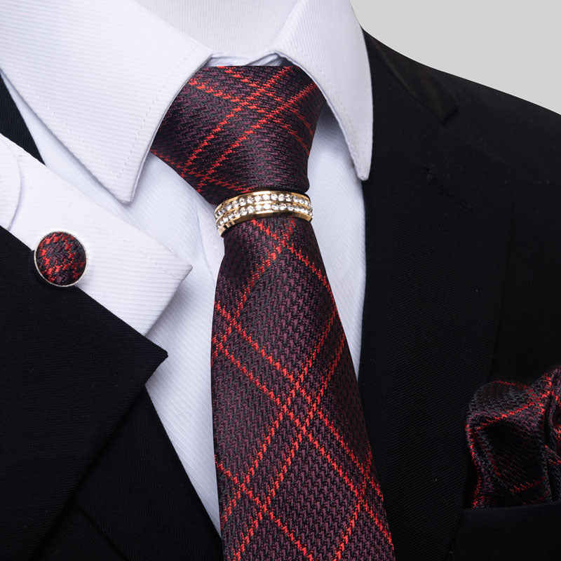 Multi Colored Striped Floral Mens Tie