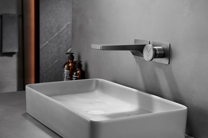 Robinet de lavabo encastré en cuivre