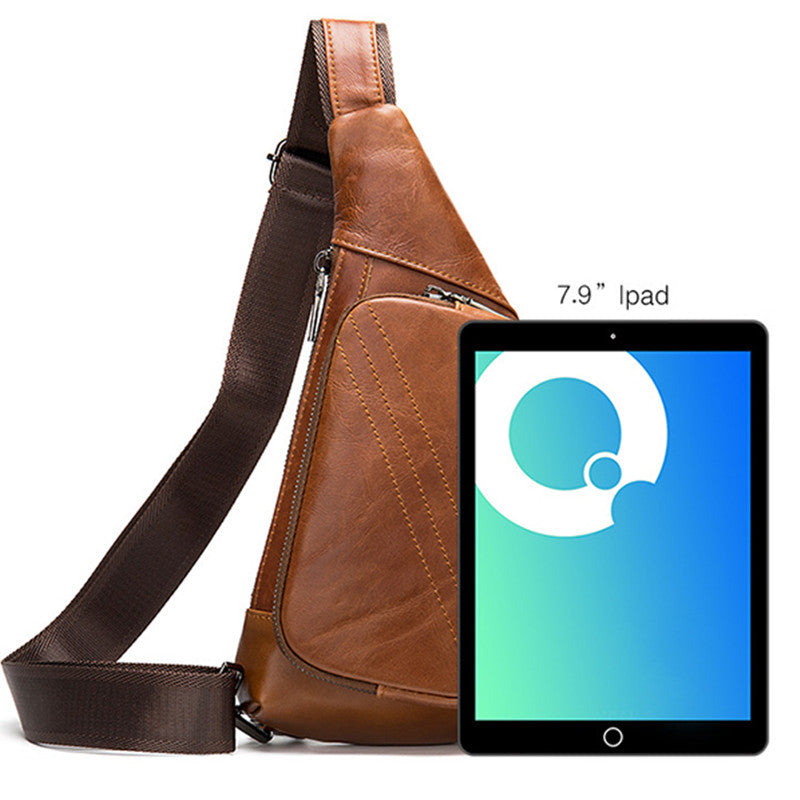 Sac de Poitrine en Cuir Vintage pour Homme