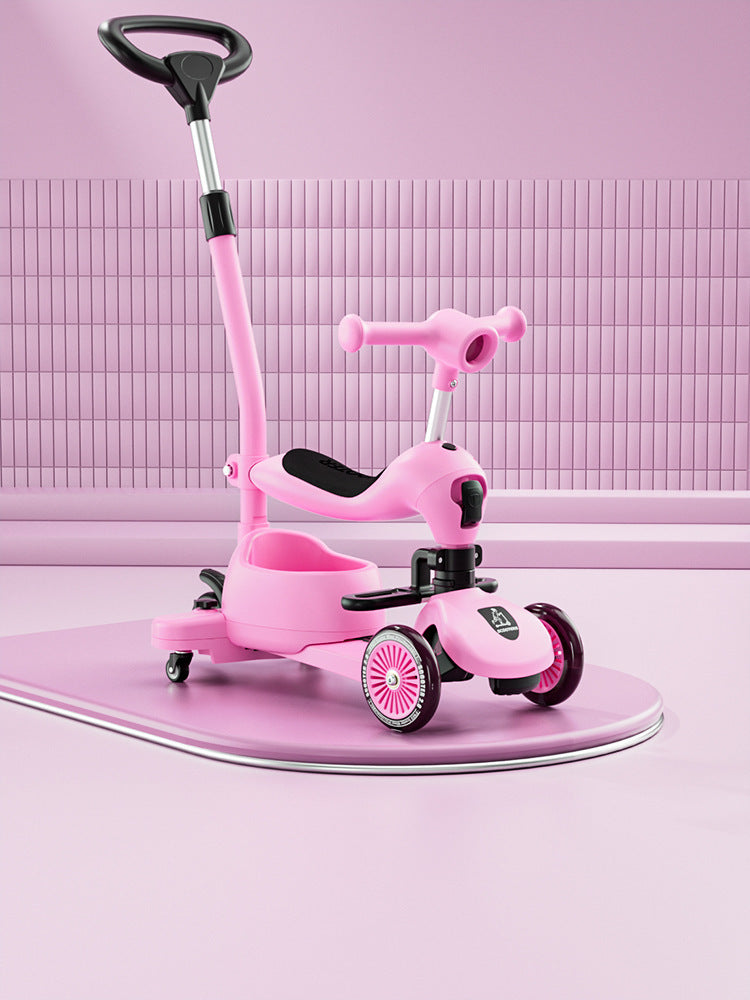 Trottinette bébé avec siège - Pousse ou glisse