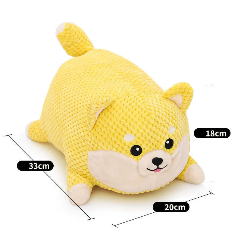 Stuffed Animals Dog Calming Toy Pet Plush Toy Puppy Teeth Cleaning Chew Squeaky Pillow Toy Bite Resistant Vocalization Dog Toy